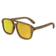 Earth Playa Sunglasses, Walnut Zebrawood Wood Frame, Yellow Lens, ESG062ZW