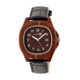 Earth Wood Sherwood Leather-Band Watch w/ Date, Red, Standard ETHEW2703