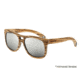 Earth Wood Las Islas Sunglasses, Zebrawood Frame, Black Mirrored Lenses, ESG055Z