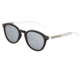 Earth Wood Sabal Polarized Sunglass, Ebony/Silver, One Size, ESG044ES