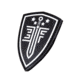 Elite Force PVC Shield Patch, Black, 2211157