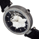 Empress Anne Automatic Semi-Skeleton Leather-Band Watch, Black, One Size, EMPEM3101