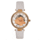 Empress Anne Automatic Semi-Skeleton Leather-Band Watch, White, One Size, EMPEM3104