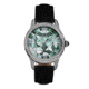Empress Augusta Automatic Mosaic Mother-of-Pearl Leather-Band Watch, Silver/Black, One Size, EMPEM3501