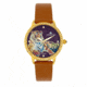 Empress Diana Automatic Engraved MOP Leather-Band Watch, Camel, One Size, EMPEM3004