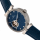 Empress Edith Semi-Skeleton Leather-Band Watch, Blue, One Size, EMPEM3303