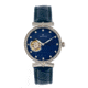 Empress Edith Semi-Skeleton Leather-Band Watch, Blue, One Size, EMPEM3303