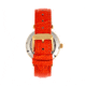 Empress Edith Semi-Skeleton Leather-Band Watch, Orange, One Size, EMPEM3304