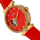 Empress Edith Semi-Skeleton Leather-Band Watch, Orange, One Size, EMPEM3304