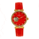 Empress Edith Semi-Skeleton Leather-Band Watch, Orange, One Size, EMPEM3304