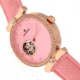 Empress Edith Semi-Skeleton Leather-Band Watch, Pink, One Size, EMPEM3306