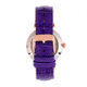 Empress Edith Semi-Skeleton Leather-Band Watch, Purple, One Size, EMPEM3305