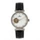 Empress Edith Semi-Skeleton Leather-Band Watch, White, One Size, EMPEM3301
