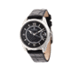 Empress Messalina MOP Leather-Band Watch w/Date, Black, EMPEM2401