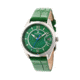 Empress Messalina MOP Leather-Band Watch w/Date, Green, EMPEM2402