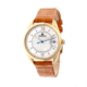 Empress Messalina MOP Leather-Band Watch w/Date, Camel, EMPEM2403