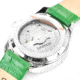 Empress Messalina MOP Leather-Band Watch w/Date, Green, EMPEM2402