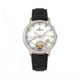 Empress Quinn Semi-Skeleton Dial Leather-Band Watch, Black, EMPEM2704