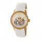 Empress Justinian Automatic Semi-Skeleton Dial Leather-Band Watch, Gold/White, Standard EMPEM1603