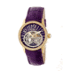 Empress Justinian Automatic Semi-Skeleton Dial Leather-Band Watch, Gold/Purple, Standard EMPEM1604