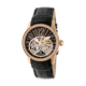Empress Justinian Automatic Semi-Skeleton Dial Leather-Band Watch, Rose Gold/Black, Standard EMPEM1605