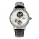Empress Tatiana Automatic Semi-Skeleton Leather-Band Watch, Black, One Size, EMPEM2901