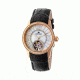 Empress Valois Automatic Mother-Of-Pearl Semi-Skeleton Dial Leather-Band Watch, Rose Gold/Silver, Standard EMPEM1305