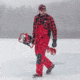 Eskimo Stingray Auger 33CC, Red/Black, 8 Inch, S33Q8