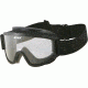ESS Tactical XT Military Goggles with Black Frame, Clear Lens and 40mm Strap - 740-0243
