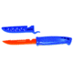 Evolution Bait Knife 4 in Blu Handle Org Blade Blu Cover, EV-BK4-GR