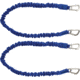 Extreme Max Boattector High-Strength Line Snubber &amp; Storage Bungee, Value 2-Pack - 12in With Compact Hooks, Blue, 3006.2779