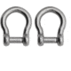 Extreme Max Boattector Stainless Steel Bow Shackle With No Snag Pin, 5/16in, Pack of 2, 3006.8408.2