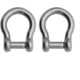 Extreme Max Boattector Stainless Steel Bow Shackle With No Snag Pin, 5/16in, Pack of 2, 3006.8408.2
