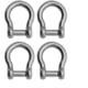 Extreme Max Boattector Stainless Steel Bow Shackle With No Snag Pin, 5/16in, Pack of 4, 3006.8408.4