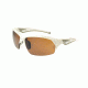 Extreme Optiks EOG 12 Sunglasses, Shiny White Frame, Smoke HD with Silver Mirror Flash Lens, 10228951.FGX