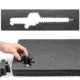 Eylar 53in Hard Rifle Case Equipped w/Ragar XP Crosslinked Foam Insert, White, SA00015-WHI-RG-XP