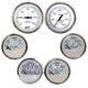 Faria Beede Instruments Chesapeake White w/Stainless Steel Bezel Boxed Set of 6 - Speed, Tach, Fuel Level, Voltmeter, Water Temperature &amp; Oil PSI 74673
