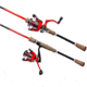Favorite Fishing Brush Dobber Crappie Spinning Combo, 6ft 8in, Ultra Light, Red/Black, DBR-681UL20