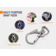 Fenix Multi-Purpose Snap Hook, Flat Screwdriver, Bottle Opener, Key Ring, Hanging Hook, Silver, ALB-20