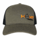 Fish Monkey Hunt Left Panel Embroidery Hat, Loden/Black, One size, HM801-LDBK