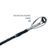 Fitzgerald Fishing Aqua Dream Series Rods, Medium Heavy Spinning, Black, 7ft6in, FRAD76MH