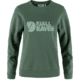 Fjallraven Logo Sweater - Womens, Large, Deep Patina/Misty Green, F84143-679-674-L
