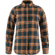 Fjallraven Ovik Heavy Flannel Shirt - Womens, Mountain Blue/Terracotta Brown, Medium, F86999-570-243-M
