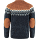 Fjallraven Ovik Knit Sweater - Mens, Dark Navy-Terracotta Brown, Medium, F81829-555-243-M