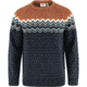 Fjallraven Ovik Knit Sweater - Mens, Dark Navy-Terracotta Brown, Medium, F81829-555-243-M
