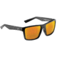 Flying Fisherman 7826BAR Swirl Sunglasses Matte Black Frame Amber-Red Mirror Lens, AcuTint Polarized Lens System, 7826BAR