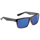 Flying Fisherman 7826BSB Swirl Sunglasses Matte Black Frame Smoke-Blue Mirror Lens, AcuTint Polarized Lens System, 7826BSB
