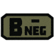 Fox Outdoor Medical and Morale Patches, B Neg - Black/Olive Drab, 84P-043
