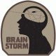 Fox Outdoor Medical and Morale Patches, Brain Storm - Khaki, 84P-352