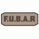 Fox Outdoor Medical and Morale Patches, F.U.B.A.R. - Brown/Khaki, 84P-462